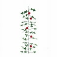 thumbnail image 3 of BalsaCircle 6 feet Green Garland 5 Red Silk Rose Flowers Leaves Wedding Party, 3 of 8