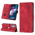 thumbnail image 1 of Compatible with Motorola Moto Edge 30 Pro Classic Embossed PU Leather Case with Card Holder Shockproof Cover, 1 of 5
