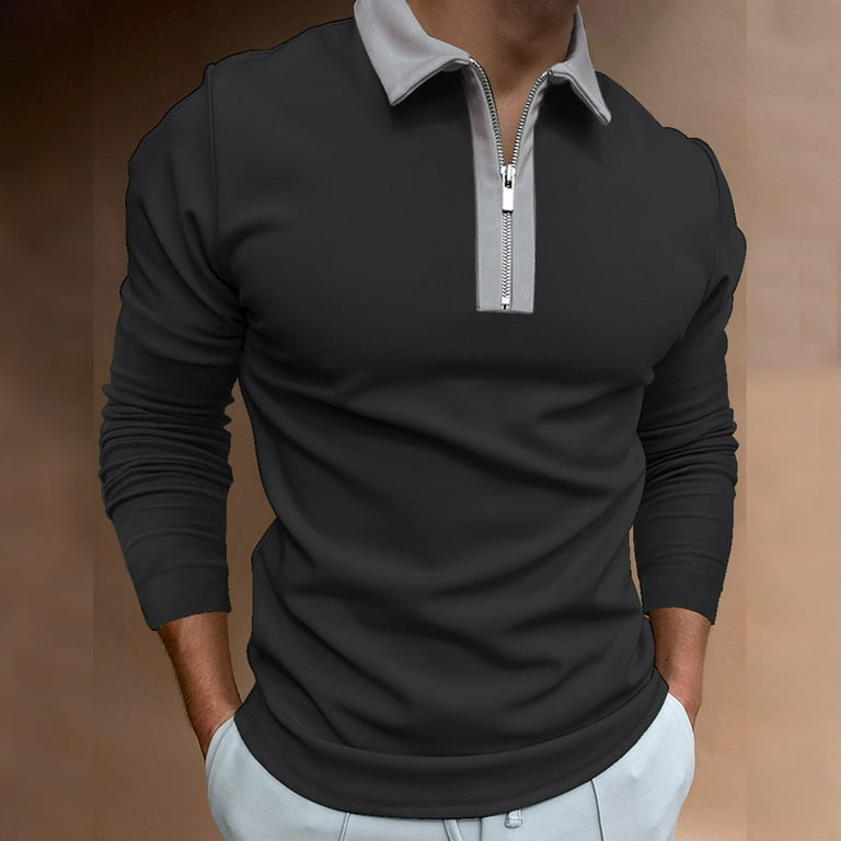 Long sleeve zip up shirt deals