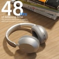 thumbnail image 4 of Mahipey Y05 Bluetooth Headphones Wireless Over Ear with Microphone,48 Hours Playtime,High Sound Quality,Foldable Soft Earpads Earphones for Travel/Commute/Workouts Silver, 4 of 8