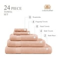 thumbnail image 2 of Casa Platino 24 Piece Large Bath Towels Set – 2 Bath Sheets, 2 Large Bath Towels, 2 Gym Towels, 6 Hand Towels, 8 Washcloths, 100% Cotton, Soft, Quick Dry Towels for Family Use– Pearls Blush, 2 of 5