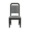 thumbnail image 3 of Woodridge  Dining Side Chair with Grey Fabric in Black with Grain (2 Per Carton), 3 of 8