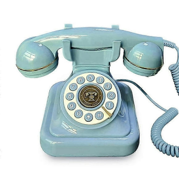 Classic Old Landline Telephone Home Plug-in Telephone Vintage Rotary Antique Wired Dial Telephone