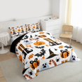thumbnail image 3 of Feelyou Teens Witch Hat Pumpkin Twin Comforter Sets, Gothic Halloween Bedding Set, 2pcs, 3 of 8