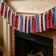 thumbnail image 5 of Nkmbld 4th of July Patriotic Stripe Bunting, Nylon Flag Banner Door Wall Hanging Decor for Independence Day Indoor Outdoor Porch Yard Garden, 5 of 8