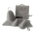 thumbnail image 4 of Pitycbo 5 Pieces Sauna Hat Set Portable Headgear Wool Bath Accessories Russian Bath grey, 4 of 9