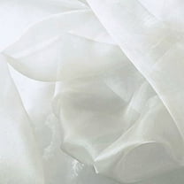 DECORATIVE SILK INC. Sparkle Crystal Sheer Organza Fabric Shiny 60" inch wide by the yard (Silver)