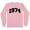 Pink, variant on 1974 College Style Long Sleeve Shirt Unisex Large White