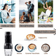 thumbnail image 5 of Cafetera portátil, máquina de café expreso, prensa manual, cafetera de cápsulas molida, portátil para viajes y picnic, color negro, 5 of 7