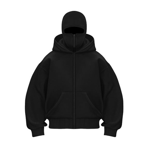 Breathable Hooded Jacket Winter Warm Hoodie Coat Unisex Double Hooded Solid Color Casual Jacket Loose Fit Thick Warm Sweatshirt Coat