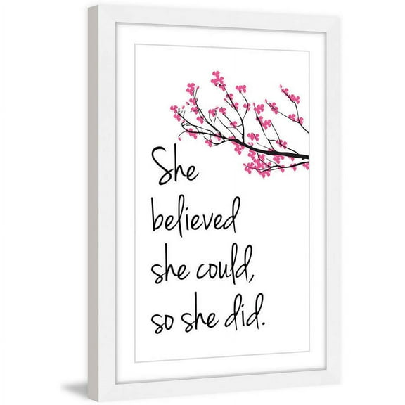 "She Believed" Framed Painting Print