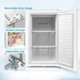 thumbnail image 4 of Midea 3.0 Cu. Ft. Upright Mini Freezer with Lock, 42 dB Quiet, Energy Efficient R600A, Reversible Door for Apartment, Kitchen, Garage & Cottage – White, 4 of 8