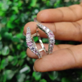 thumbnail image 4 of Customizable Pink Tourmaline and White Diamond Aggie Ring Guard- Collage Ring Wrap- Wedding Ring Jacket, 4 of 7