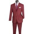 thumbnail image 3 of LUCCI Men's Burgundy 2-Button Classic-Fit Poplin Polyester Suit - NEW - 62L (Big & Tall), 3 of 3