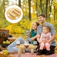thumbnail image 1 of WRITWAA 1Pcs Portable Table for Beach Party and Barbecue Natural Wood Color, 1 of 5