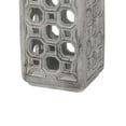 thumbnail image 3 of Benzara BM203790 Cement Lantern with Cut Outs & Metal Handle, Gray & Silver - Large, 3 of 3