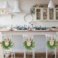 thumbnail image 4 of Mini Wreaths for Cabinets Small Christmas Kitchen Cabinet Wreaths with Bow Artificial Norfolk Pine Hanging Wreath Outdoor Indoor Wreaths for Front Door Window Fireplace Chairs Wall Stairs Home Decor, 4 of 5