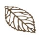 thumbnail image 3 of 30 piezas de dijes de fianza con forma de hoja ahuecada para pendientes, accesorios de manualidades DIY bronce, 3 of 9