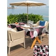thumbnail image 5 of Outdoor Tablecloth with Umbrella Hole for Patio/Picnic/Party/Camping, Pink Grey Abstract Waterproof Table Cloth Rectangle Table Cover Washable, Modern Geometric Ombre Artwork (60"x 102"), 5 of 8