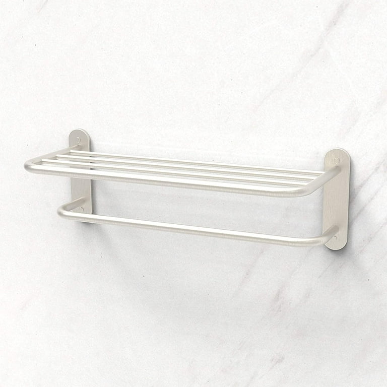 Hotel style towel rack brushed nickel finish cheap
