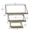 thumbnail image 3 of DecMode 24",19",14"L Metal Industrial Wall Shelf, Black, 3 - Pieces, 3 of 7