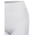 thumbnail image 4 of A2Y Women's Basic Solid Premium Cotton High Rise Bike Shorts White 2XL, 4 of 5