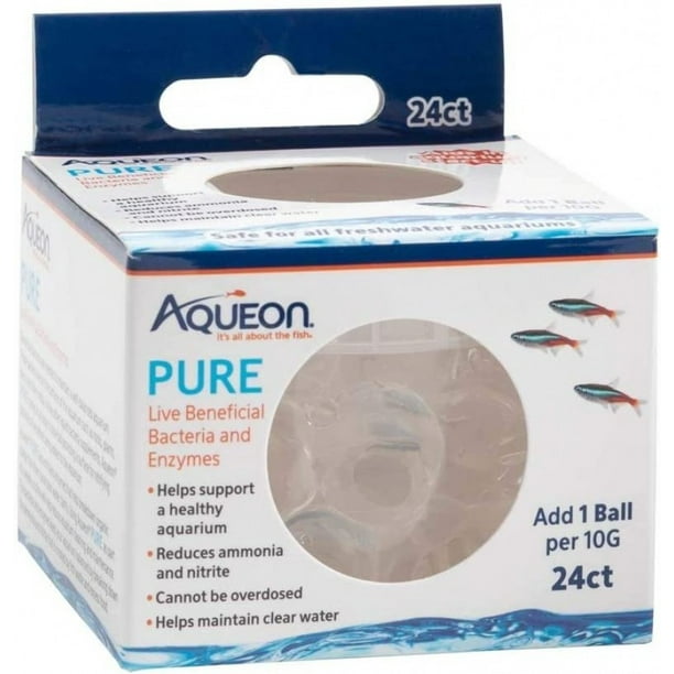72 count (3 x 24 ct) Aqueon Pure LIve Beneficial Bacteria and Enzymes for Aquariums Walmart
