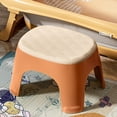 thumbnail image 6 of Mnhhatv Stackable Plastic Mini Stool With Skidproof Pads, Reinforced Build, Wide Comfortable Seat, Space‑Saving Storage, Versatile For Shoe Changing Bathroom Living Room, Gray Orange Yellow, 6 of 6