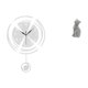 thumbnail image 5 of Reloj de pared decorativo, silencioso, sin , de resina acrílica, redondo, estatua de gato, adecuado para dormitorio, baño, sala de estar, escrit, 5 of 8