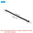 thumbnail image 2 of Uxcell 2 Pcs Leather Purse Handle Strap, 10 Inch Purse Strap DIY Replacement, Black, 2 of 5