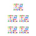 thumbnail image 3 of bedienty 1 Set Printing Stamper Colorful Supple Early Learning Kids' Sponge Set Cartoon Drawing Gifts for School Kindergarten Family Random Pattern 5Set, 3 of 6