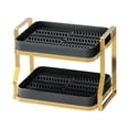 thumbnail image 2 of Estante organizador de encimera de cocina de 2 niveles con bandeja de drenaje, estante para secar tazas Negro, 2 of 8