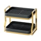 thumbnail image 2 of Estante organizador de encimera de cocina de doble capa, escurridor de tazas y vasos Negro, 2 of 8