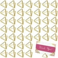 thumbnail image 1 of 100Pcs Table Card Holder Triangle Shape Card Stand Clip Mini Metal Photo Picture Table Number Holder Table Decoration for Wedding Anniversary Party Office Desk, 1 of 11