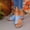 Blue, variant on Open Toe Sandals Slip On Slide Flip flops for women Flat flip flops for women Flat Heel Slip-Resistant Stability Flat Arch Thin