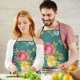 thumbnail image 5 of Pioneer Flower Floral Print Pattern Apron-Garden Aprons for Women with Pockets-Cotton Linen Waterproof Kitchen Cooking Gardening Aprons Adjustable for Kitchen,Cooking,BBQ and Salon 33x27 Inch, 5 of 7