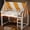 White+Wood2, variant on HMYG Twin Size Loft Bed with Canopy,LED Lights Book Shelf,Gray