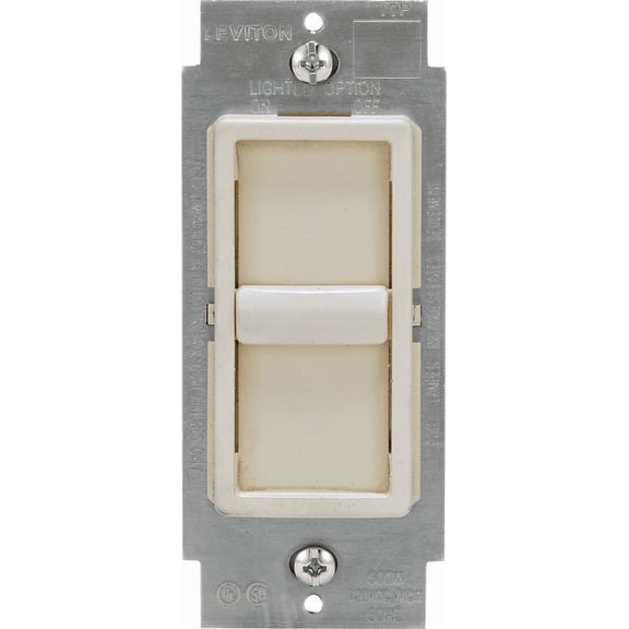 Leviton Dimmer Switch — Decora® Rocker-Style Design in Almond — UL Listed for US Residential Electrical Code Compliance, Drop-in NEC-Standard Wiring