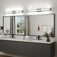 thumbnail image 4 of Black Modern Bathroom Light Fixtures Over Mirror 41 Inch LED Vanity Lights Bar For Bath, 4 of 9