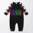 thumbnail image 3 of Conjunto de pijamas familiares a juego de Navidad, diseño exclusivo de WordArt, Feliz Navidad, color negro y rojo, 3 of 3