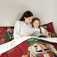 thumbnail image 4 of Feelyou Nutcracker Royal Guarder Twin Bedding Sets 7-Piece, Merry Christmas Bedding Comforter Set, Teen Kid Child Reversible Sheet Sets, Breathable Home Decor, 4 of 7