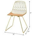 thumbnail image 6 of ACME Fantasia Side Chair in Whiskey and Gold (Set of 2), 6 of 6