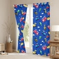 thumbnail image 3 of Homewish Kawaii Car Train Blackout Curtains Set of 2 (52x84 Each) for Kid, Fire Engine Truck Window Curtains, Cartoon Vehicle Theme Curtains and Drapes, Curtains and Drapes Bedroom Decor, 3 of 6