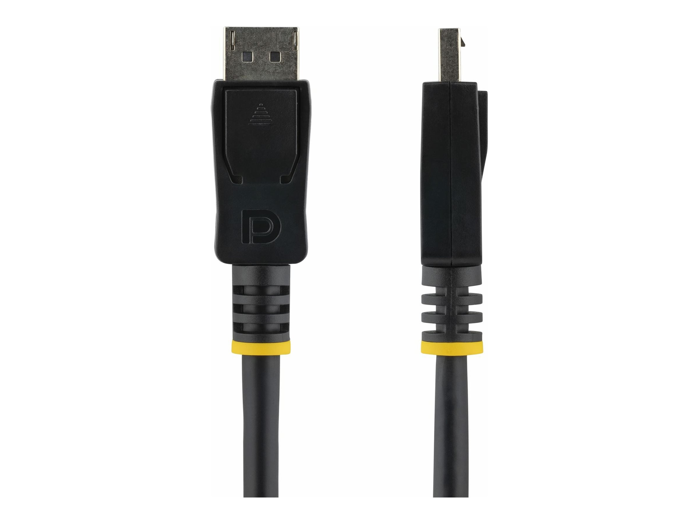 Startech 1 ft Short DisplayPort 1.2 Cable with Latches M/M - DisplayPort 4k - DisplayPort Male Digital Audio/Video - DisplayPort Male Digital Audio/Video - 1ft - Black