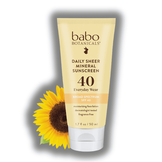 Loción de protección solar Babo Botanicals Daily Sheer SPF 40 50 ml