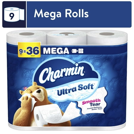 Charmin Toilet Paper Ultra Soft, 9 Mega Rolls