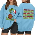 thumbnail image 2 of Xmas Crewneck Pullover Merry Christmas Sweatshirt Women Long Sleeve Funny Cute A-Blue L, 2 of 5
