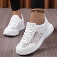 thumbnail image 2 of HEWUQI Running Shoes Women Lace up Arch Support Platform Wedge Walking Non Slip Sneakers Lightweight Casual Outdoor Athletic Footwear Black Size 16, 2 of 6
