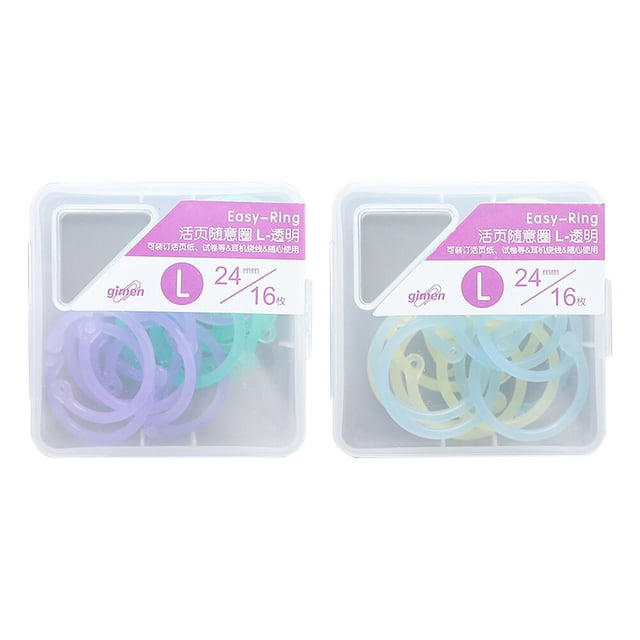 32Pcs Household Book Rings Portable Book Binder Circles Convenient Book Circles (Random Color)
