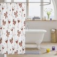 thumbnail image 3 of Manfei Retro Goblet Shower Curtain 72Wx72L,Bow Stars Sketch Bathroom Curtain, 3 of 5